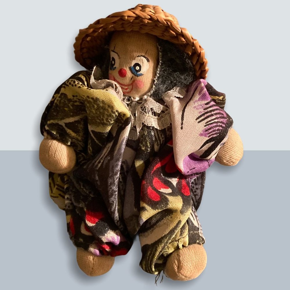 Unique Vintage, Handmade Miniature Japanese Clown